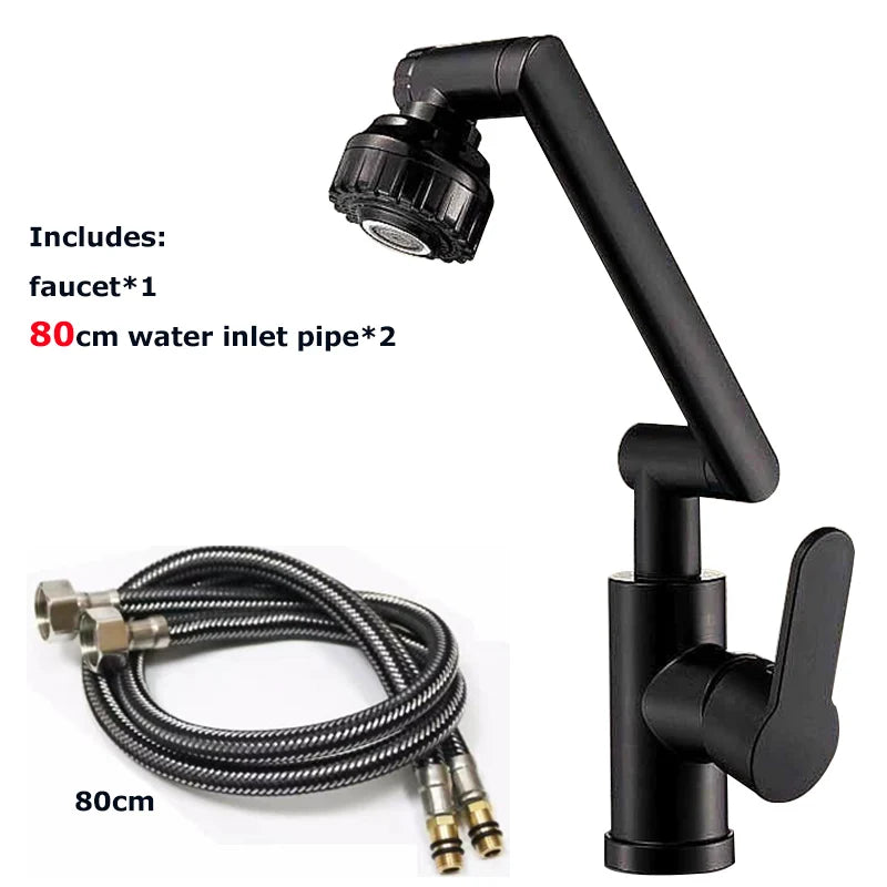 Basin Faucet Hot and Cold Wash Basin Household Bathroom Multi-function Booster Universal Rotating Faucet Kitchen Universal