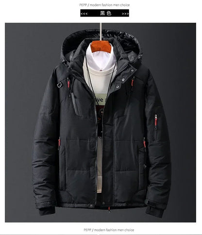 Men White Duck Down Parkas -20 Degree Winter Jacket Men's Thick Warm Snow Parkas Overcoat Windbreaker Hooded Parkas Coat Hombre.