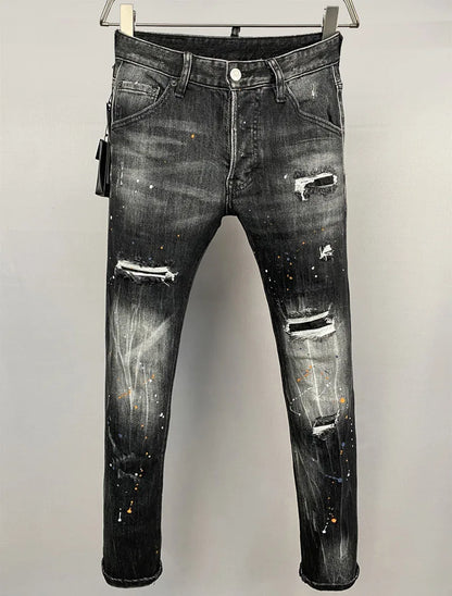 new design style D2 Men Jeans Coolguy Long Pants Straight Multiple button Hole SLIM black top quality D2 jeans pant 881.