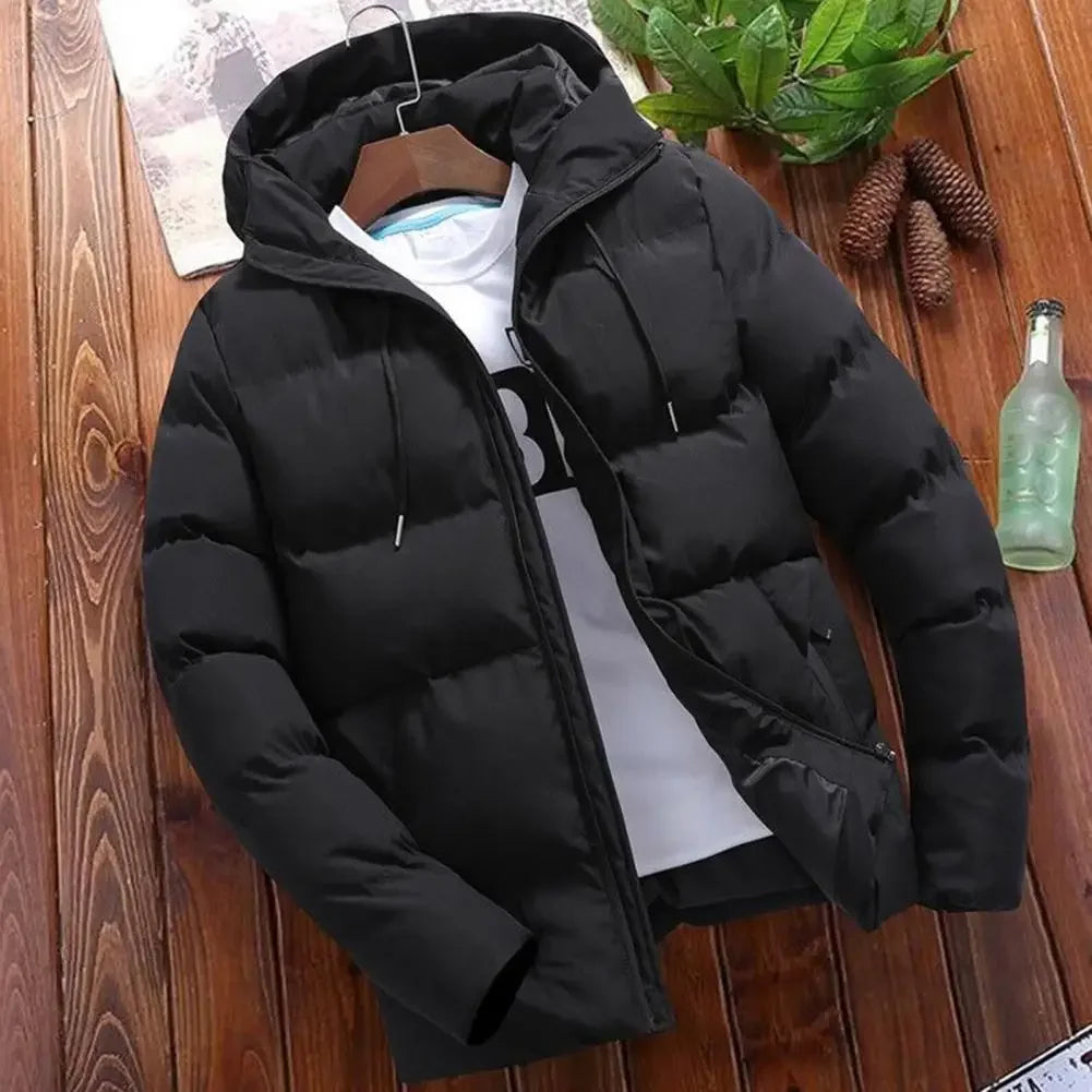 Fashion Parkas Men Winter Overcoat Thick Puffer Jacket Men Winter Coat Casual Jacket Warm Hooded Outwear Keep Warm Men Jacket.