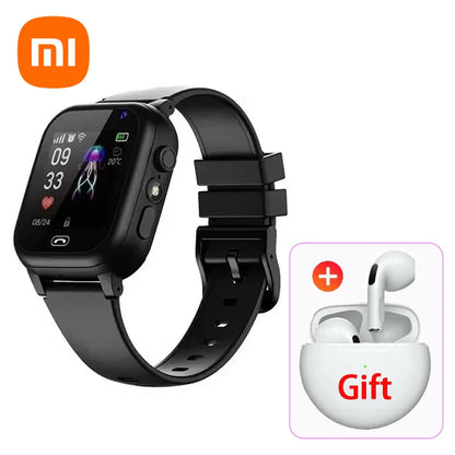 Xiaomi Kids 5G Smart Watch SOS GPS Location Video Call Sim Card Child Camera Waterproof Upgrade 2025For Boys Girls Add Earphone