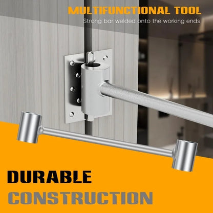 Doppelseitiges Scharnier-Einstellwerkzeug Reparaturschlüssel für Türen Schränke Möbel Haushalt mit Rundbolzen langlebige praktische Handwerkzeuge ideal für Zuhause Werkstatt zeitsparend multifunktional und robust