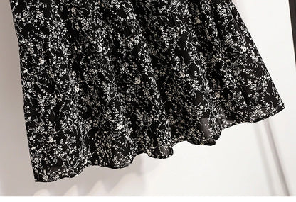 2025 Vintage Draped Elegant Chinese Style Women's Half-length Skirts Autumn Floral Pleated A- Line Skirt With Lining