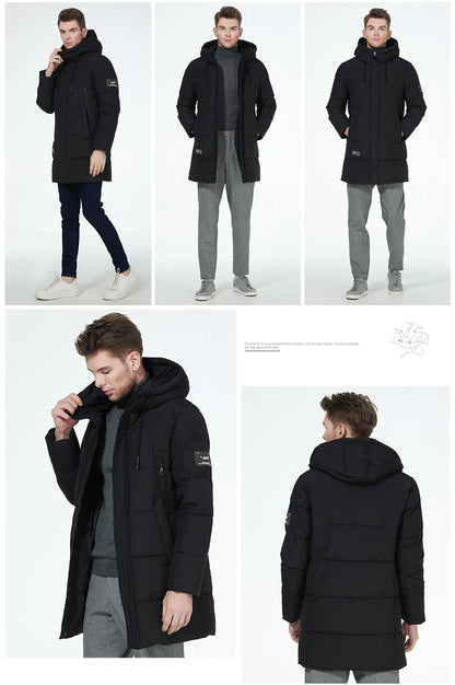 ICEbear 2023 winter jackets for men casual cotton coat mid-length Puffer parkas MWD3061D