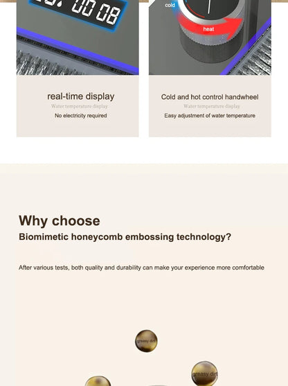 Küchenspüle, Wasserfall-Waschbecken aus Edelstahl, extra großer Einzelschlitz mit Digitalanzeige, Wasserhahn-Set für die Küche