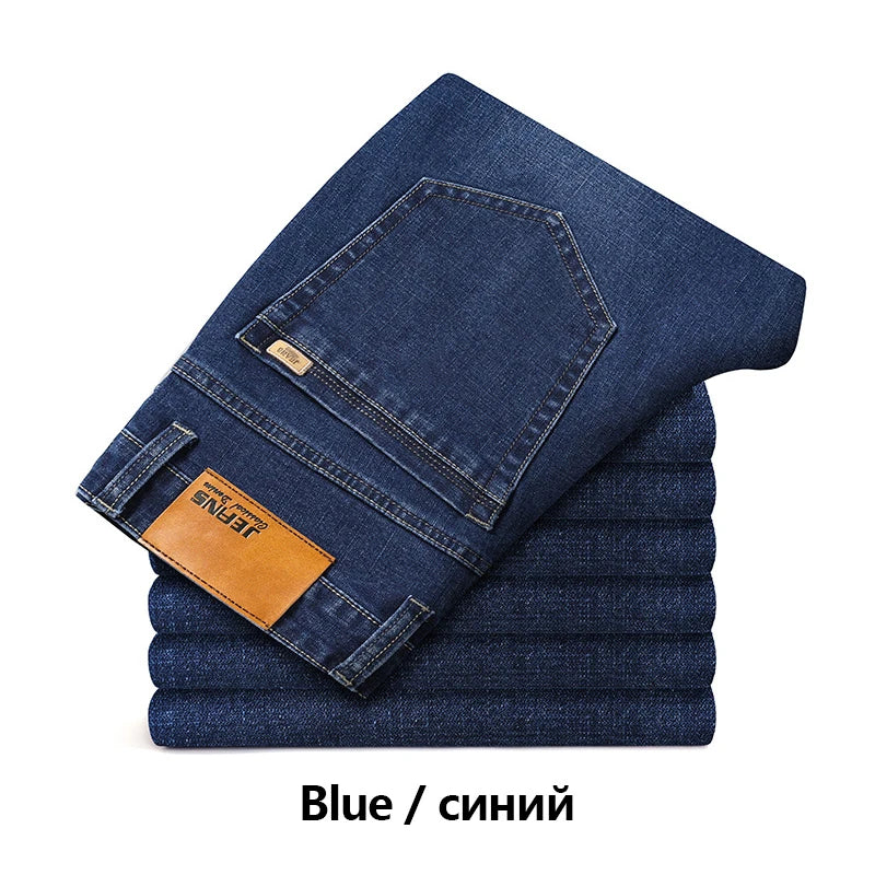 Baumwolle Herren Jeans Denim Hosen Marke Klassische Kleidung Overalls Gerade Hosen für Männer Schwarz Oversize Große Größe 35 40 42 44 46