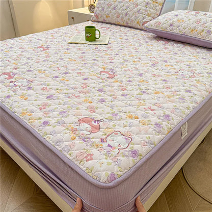 Non-slip Bed Cover Queen/King Size Bedspread Thicken Bed Linen Home Mattress Protector cubre colchón (Pillowcase Need Order)