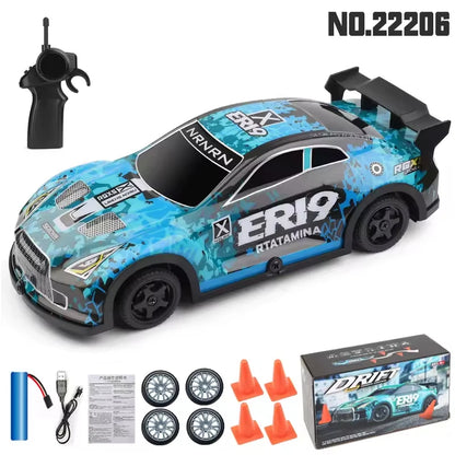 2025 Newest WLtoys  22206 1/22 With Led Lights 2.4G 4WD 15Km/H Metal Chassis Electric High Speed Off-Road Drift RC Cars.