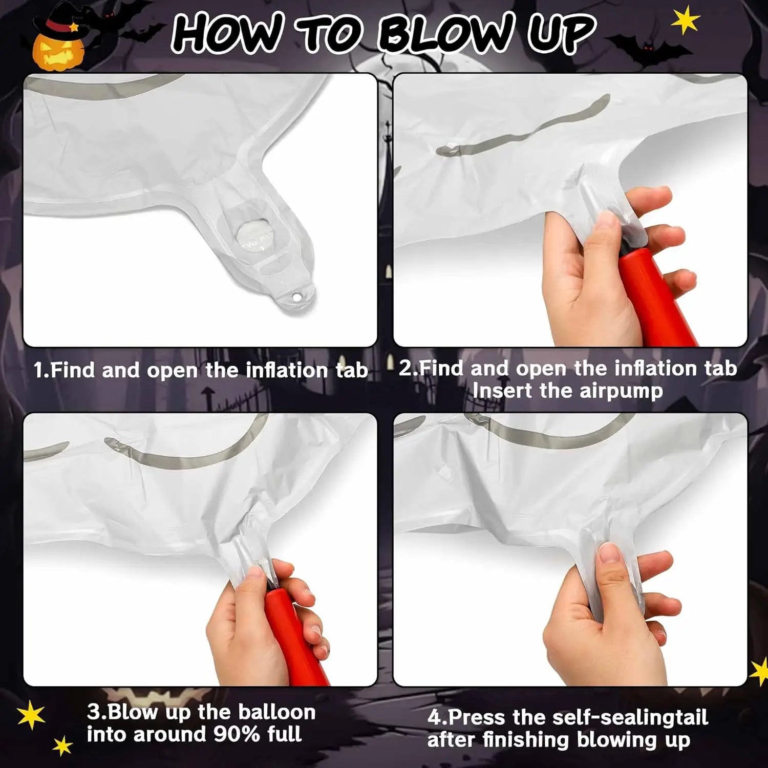 Halloween Geisterballons Set Rosa BOO Geisterfledermaus Folienballon für Halloween-Themenparty-Dekorationszubehör.