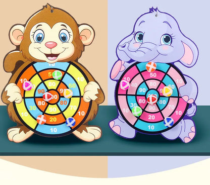 Child Montessori Toys for Kids 2 to 4 Years Old Cartoon Animal Dart Board Sticky Ball Family Interactive Educational Toys Baby.