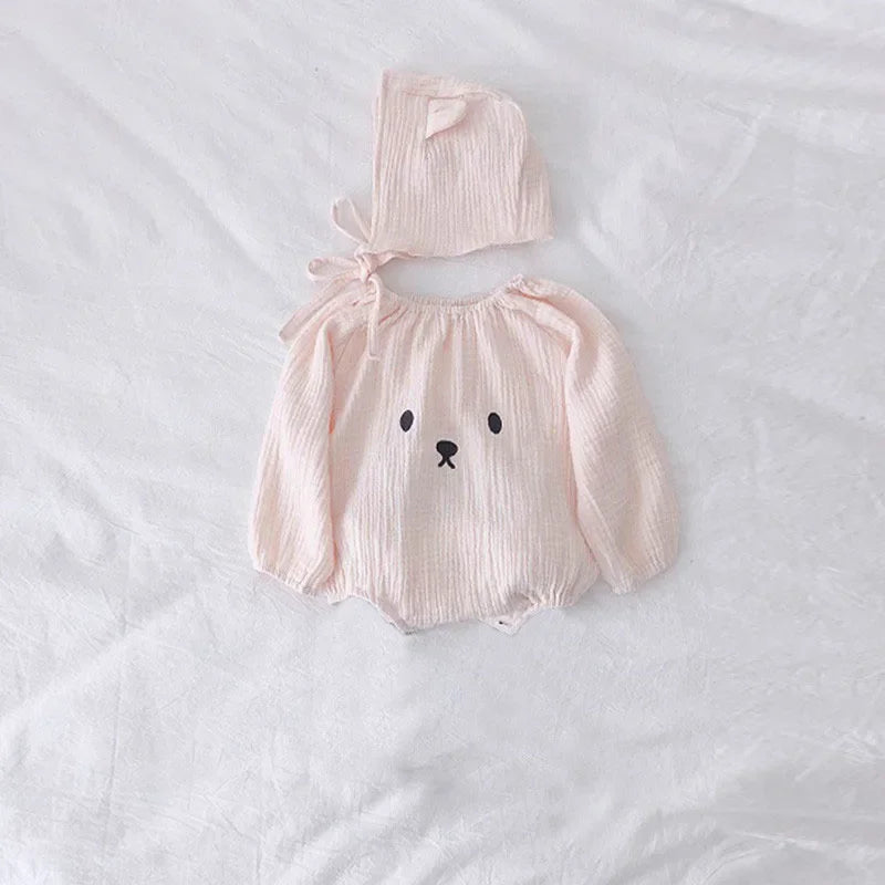 Neugeborenen Baby Body Mit Hut Langarm Bio-baumwolle Kleinkind Mädchen Jungen Kleidung Fotografie Kostüme Baby Mädchen Jungen Kleidung.