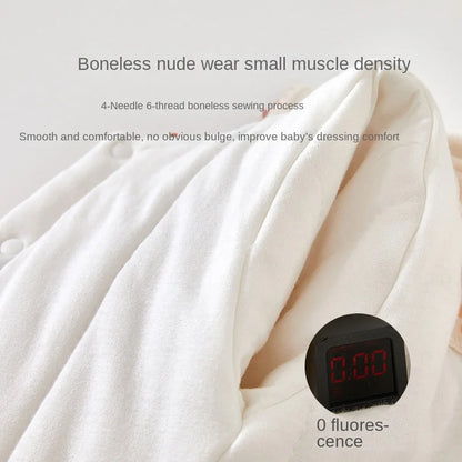 Neugeborene Schmetterlings kleidung Kletter kleidung verdickt Doppels chicht warme Baumwolle bedruckte Mönchs kleidung Herbst und Winter.