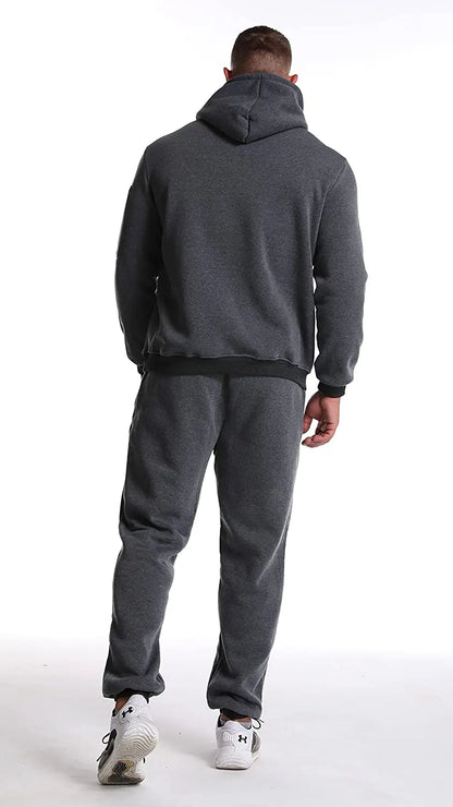 Men's Sportswear Set Two-piece Casual Jogging Warm Breathable Fitness Sportswear Set Military Tactical Hoodie + Trousers.