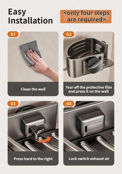 Kein Bohren Saugnapf Badezimmer-Saugregal Perforationsfreie Toilette Wandmontierter Duschgel-Dreieckskorb Badezimmerregal