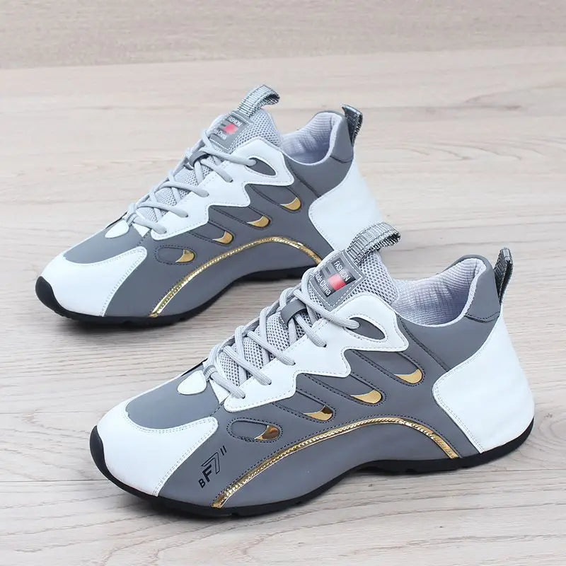 Luxury Men's Sneakers High Quality Leather Casual Shoes for Men Fashion All-match Sport Shoes Platform Comfor Men Running Shoes.