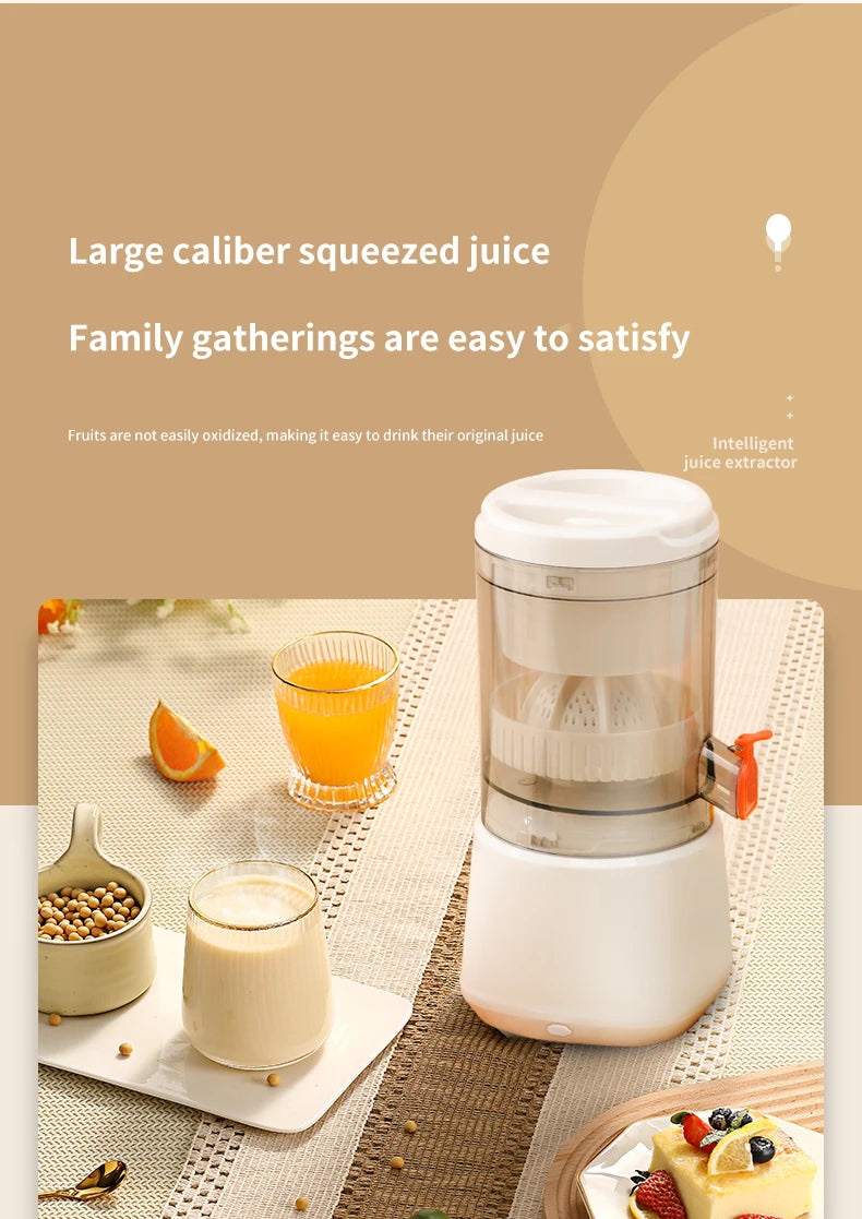 USB Charging Portable Electric Juicer 7.4V Orange Lemon Fruit Blender Household Juice Squeezer Mixer Citrus Juicer for Travel.