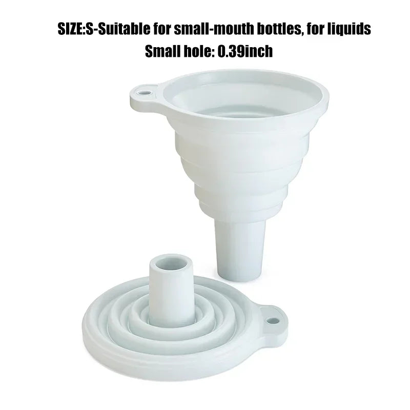 Kitchen Silicone Funnel  Foldable Funnel for Filling Water Bottle With Liquid Transfer Portable Oil Pot Funnel Kitchen Gadgets