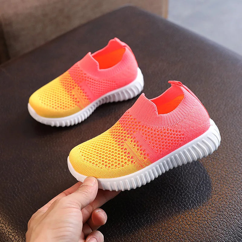 Kids Shoes Multicolor Knitted Toddler Baby Sneakers Casual Slip On Sneakers Children Shoes Kid Girls Boys Sports Shoes