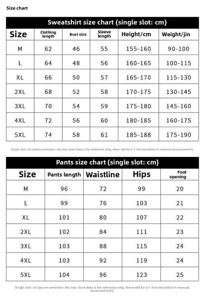 Autumn Winter round Neck Sweatshirt Men Loose Sports American Casual Cotton Fleece Versatile Comfortable Men's Set.
