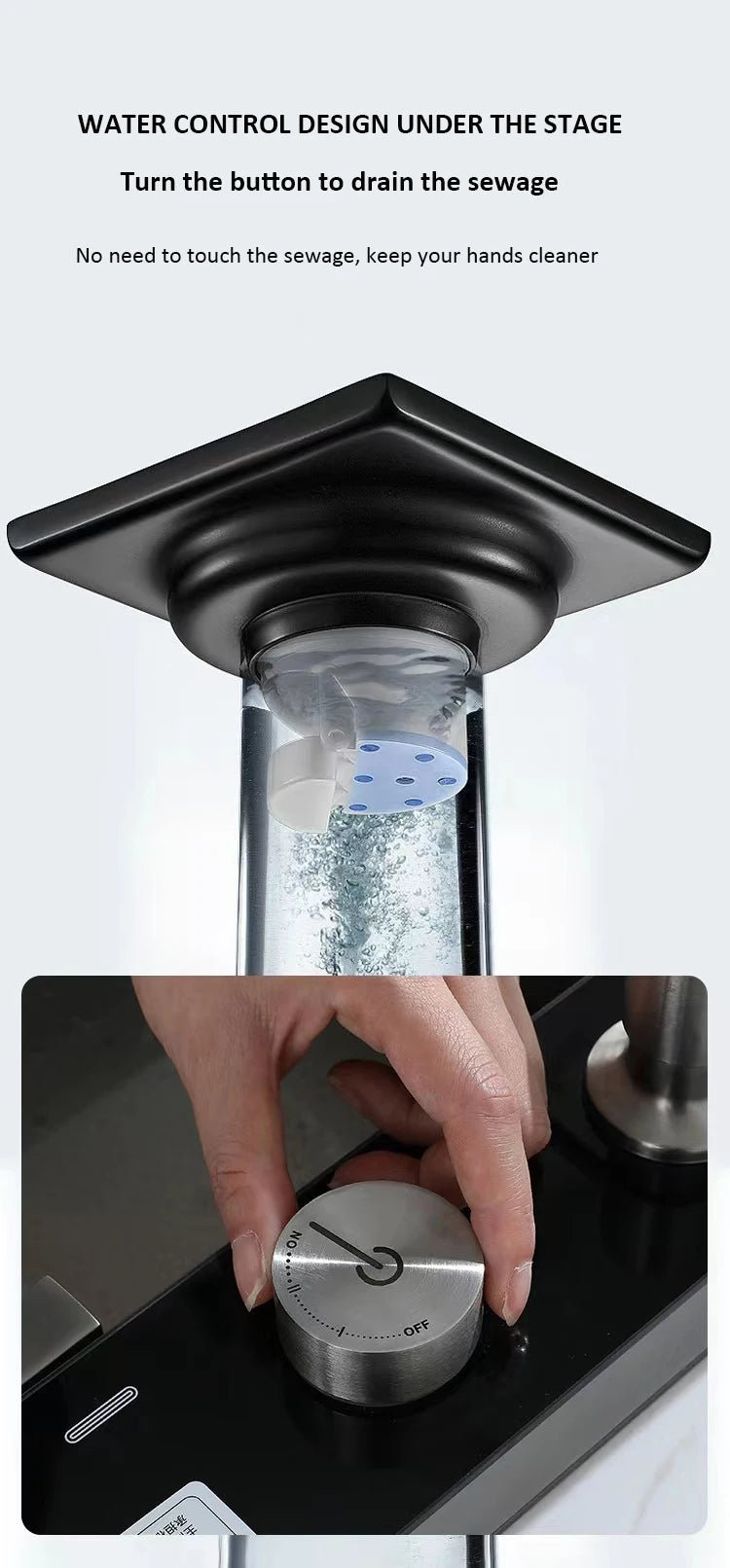 Whale sink kitchen single bowl nano black honeycomb LED digital display flying rain stainless steel large single bowl sink