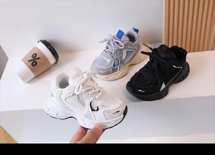 Children Tennis Shoes Versatile Non-slip White Sneakers for Kids Girls Fashion Causal Breathable Toddlers Boys Sports Shoes Hot.