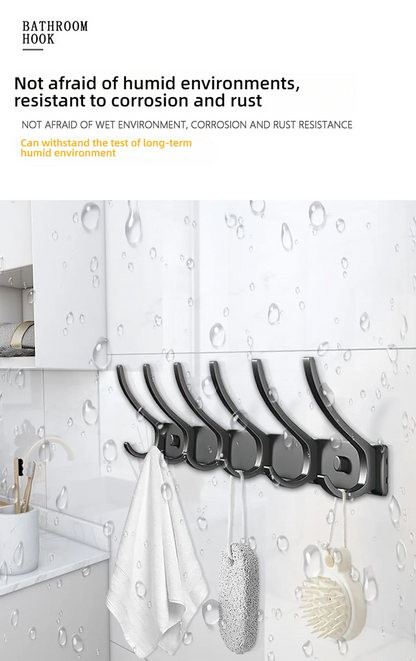 Space Aluminium-Badezimmerhaken hinter der Tür, hohllose Badezimmerhaken, Schlafzimmeraufbewahrung, Wandaufhängerhaken