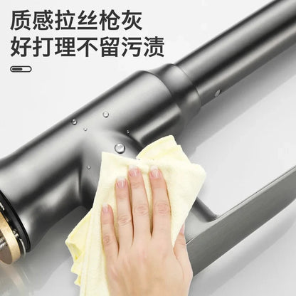 Kitchen Faucet Single Hole Pull-Out Spout Kitchen Sink Mixer Faucet Stream Spray Head Gun Gray/Black Mixer Faucet