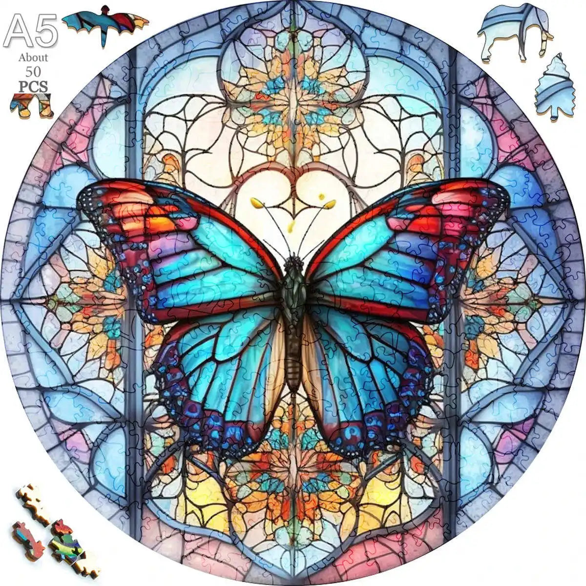 Medium Difficulty Jigsaws for Kids Adult Animal Puzzle Wood Beautiful Bird Owl Cat Wooden Puzzle Home Deco Holiday Gifts