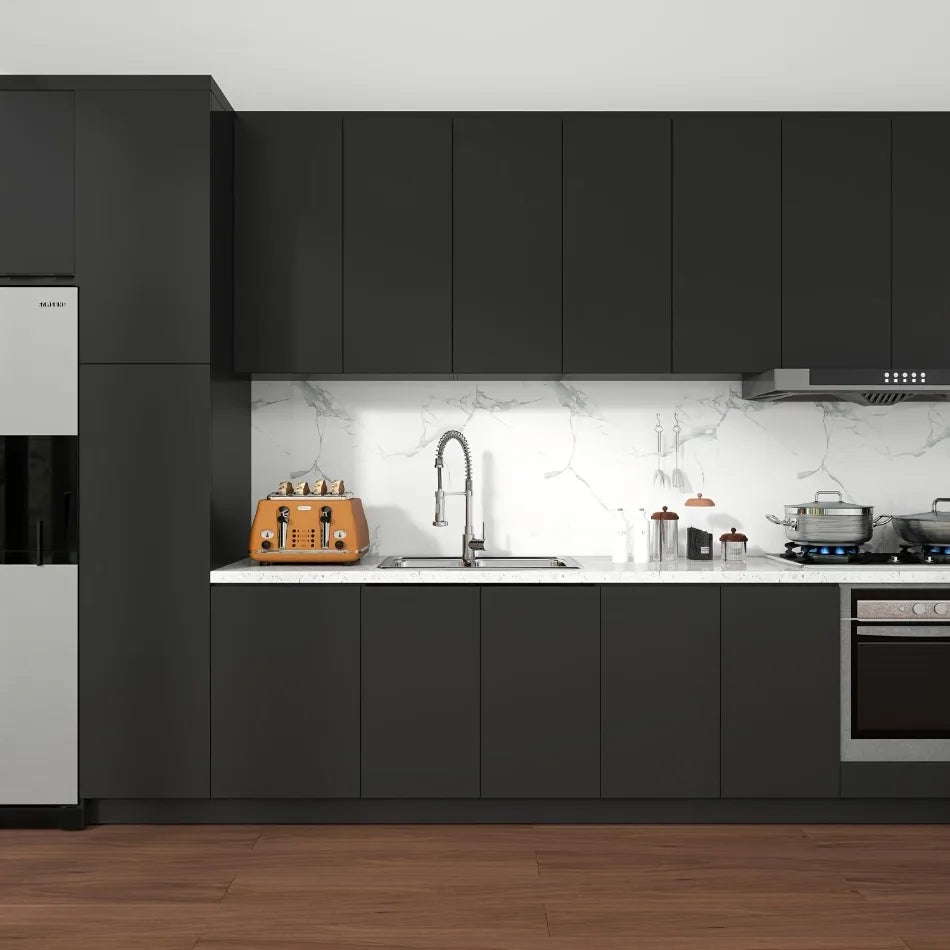 60 cm Vinyl-Tapete zum Abziehen und Aufkleben, mattschwarz, grau, weiß, abnehmbares, dickes Kontaktpapier für Wände, Küchen, Arbeitsplatten, Schränke