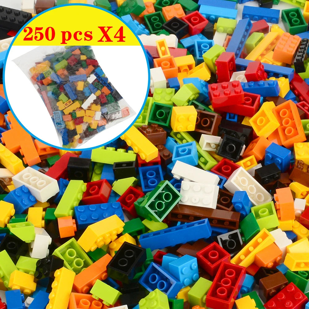 250/500/700 1000 Pcs Pieces Replacement Parts DIY Classic Brick Blocks Building Xmas Gift Creative Moc Sets City Brinquedos