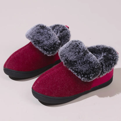 Smile Pop New Men Plush Slippers Indoor Fluffy Fur Home Men Slippers Outdoor Warm Closed Soft Non-slip Fuzzy Winter Men Shoes.