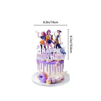 1/25 stücke Dämon Jäger Kuchen Topper Alles Gute Zum Geburtstag Party Kuchen Dekoration Kinder Favor Kpop Dämon Jäger Kuchen Ornamente Baby dusche.