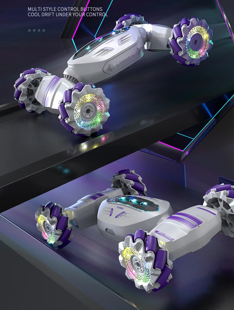 Teeggi S922 2.4G RC Stunt Car 4WD Double Remote Control 360° Degree Rotation RC Off Road Climbing Kids Rc Drift Car Toy for Gift