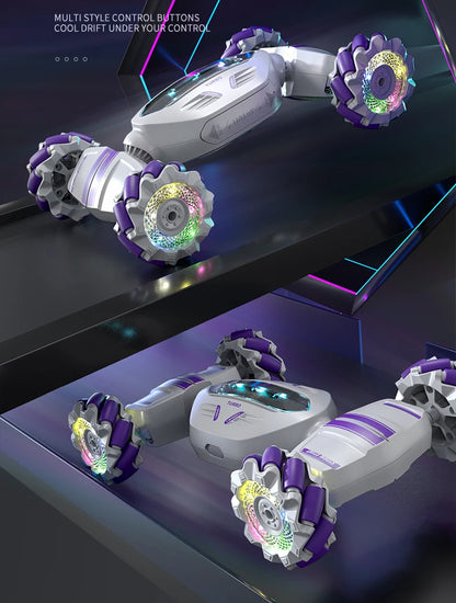 Teeggi S922 2.4G RC Stunt Car 4WD Double Remote Control 360° Degree Rotation RC Off Road Climbing Kids Rc Drift Car Toy for Gift