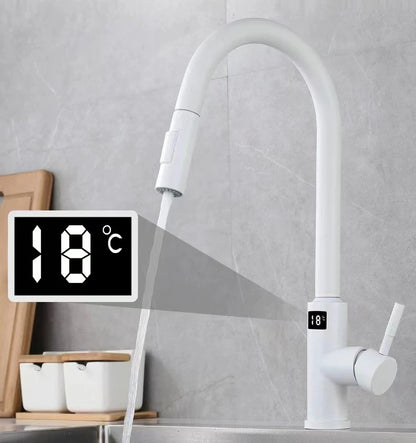 Brushed Gold Digital Kitchen Faucet Shenducs 304 Stainless Steel Hot Cold Kitchen Sink Mixer Tap Sensor Touch on Kitchen Faucet