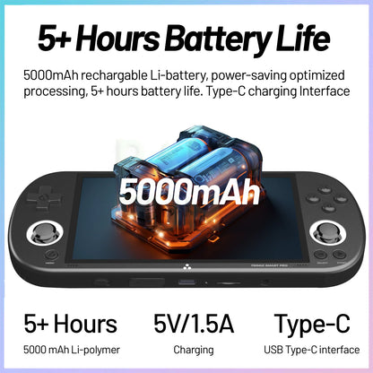 Trimui Smart Pro Portable Retro Arcade Game Console 4.96inch IPS Handheld Game Console Type-C LINUX HD Screen Smart Video Player.