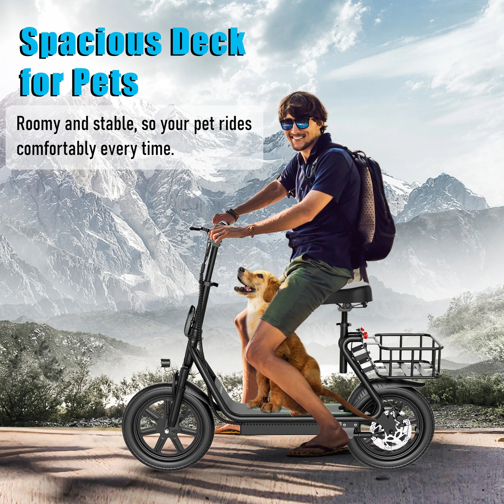 2025 New ATSANT ES2/ES2 PLUS Electric Scooter with Seat 500W 35KM/H 54.6V10.4/22.5Ah 45/100KM 14Inch Tyres With Smart APP EBlike.