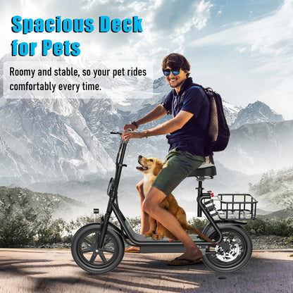 2025 New ATSANT ES2/ES2 PLUS Electric Scooter with Seat 500W 35KM/H 54.6V10.4/22.5Ah 45/100KM 14Inch Tyres With Smart APP EBlike.