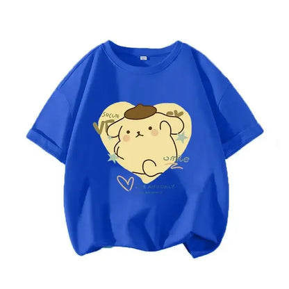 2024 New Summer COTTON T shirt Girls Boys Cinnamoroll T shirt Cartoon Print Kids T-Shirts Children Girls Tops Clothes