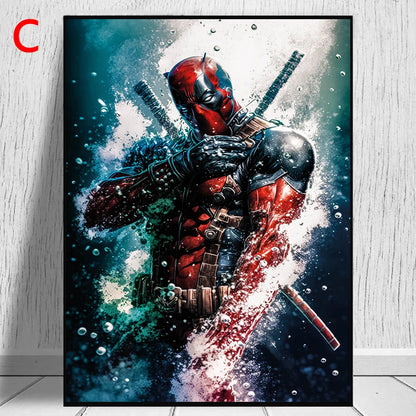 Miniso Disney Marvel The Avengers Spiderman Poster Iron Man Hulk Captain America Hulk Canvas Painting Wall Art Prints Home Decor.