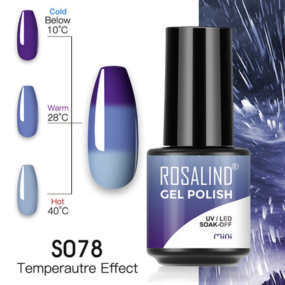 ROSALIND Red Series UV Nail Gel Hybrid Varnish Semi Permanent For Manicure Art Nail Polish Matt Base Top Coat Gel Nail Polish