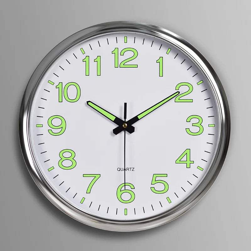 30cm Minimalistischen Wanduhr Moderne Design Glowing in the Dark Baby Zimmer Hängen Uhr Uhren Klok Nacht Wohnzimmer wohnkultur