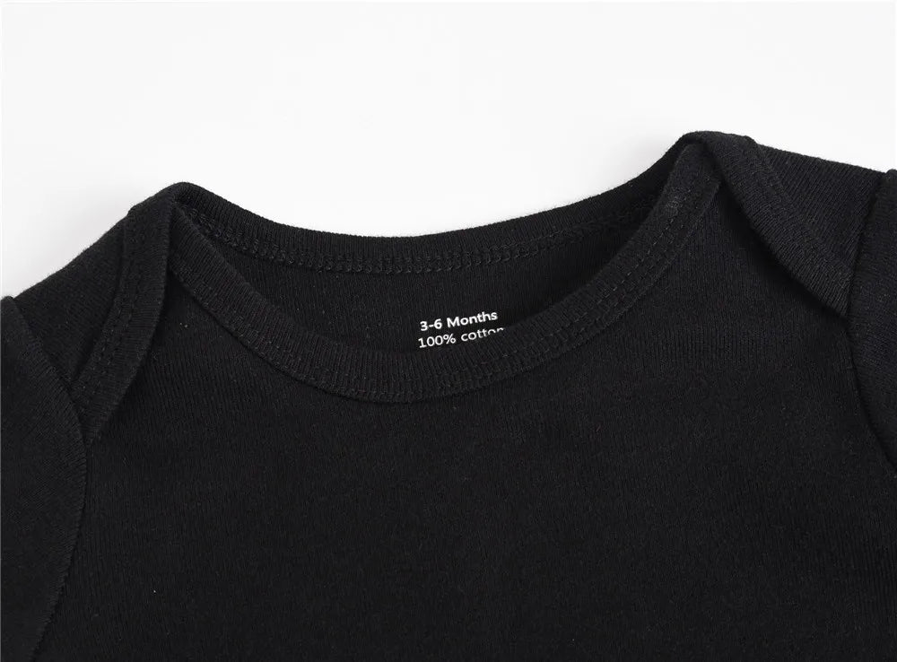3 Teile/los Baby Junge Mädchen Body Weiß Schwarz Grau Design 100 % Baumwolle Kleidung Frühling Herbst Neugeborenen Overall.
