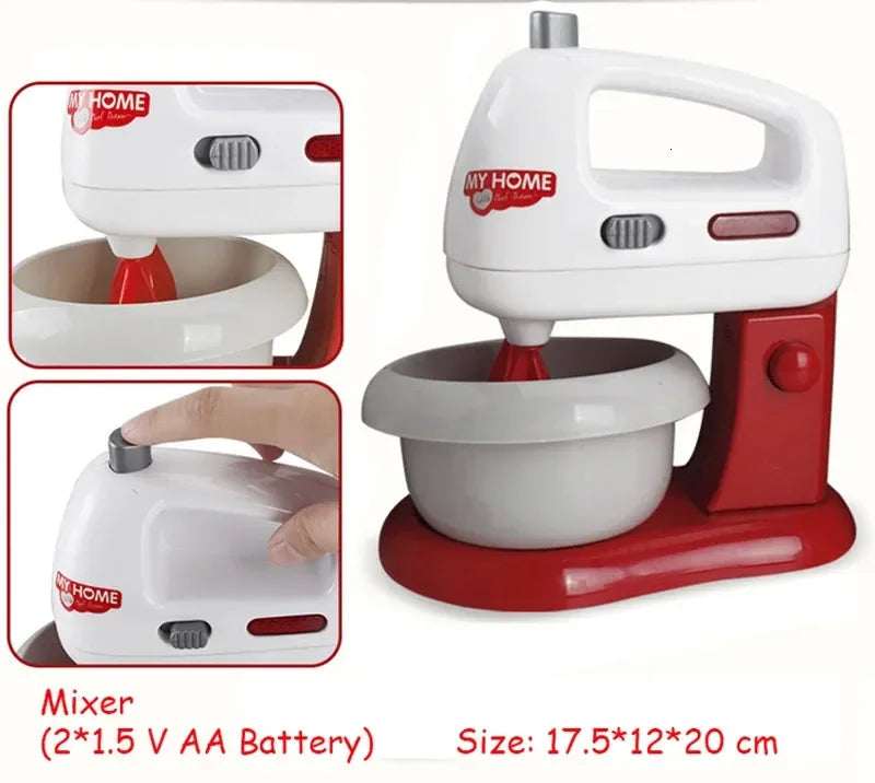 Kitchen Appliances Toys Toy Kitchen Set for Kids Play Kitchen Doll House Accessories Blender Coffee Maker Machine Mixer Toaster.
