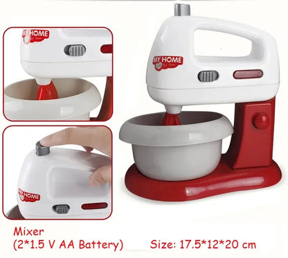 Kitchen Appliances Toys Toy Kitchen Set for Kids Play Kitchen Doll House Accessories Blender Coffee Maker Machine Mixer Toaster.