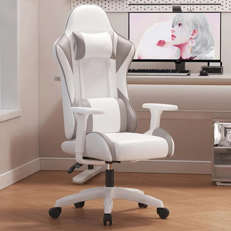 Computer-Bürostühle mit Rückenlehne, ergonomischer Gaming-Sessel mit drehbarer Silla-Heimbüromöbel für langes Sitzen