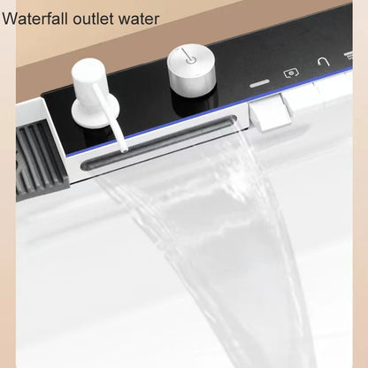 Stainless Steel Kitchen Sink with Hot Cold Pull Out Kitchen Sink Faucets Digital Large Single Bowl Waterfall Rain Kitchen Sinks