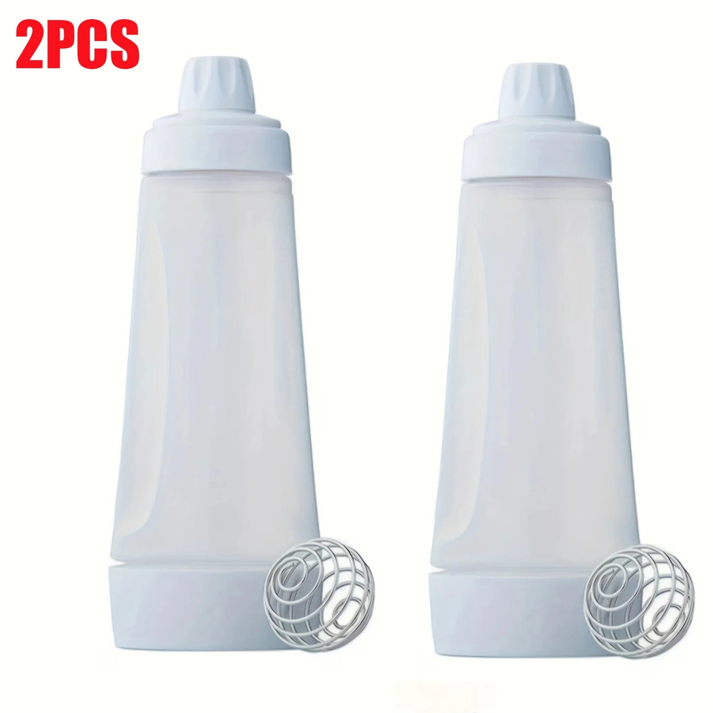 Pancake Batter Bottle Battler Mixer With Blender Ball Wire Whisk For Restaurant Baking Pancakes Cupcakes Muffins Crepes And More.