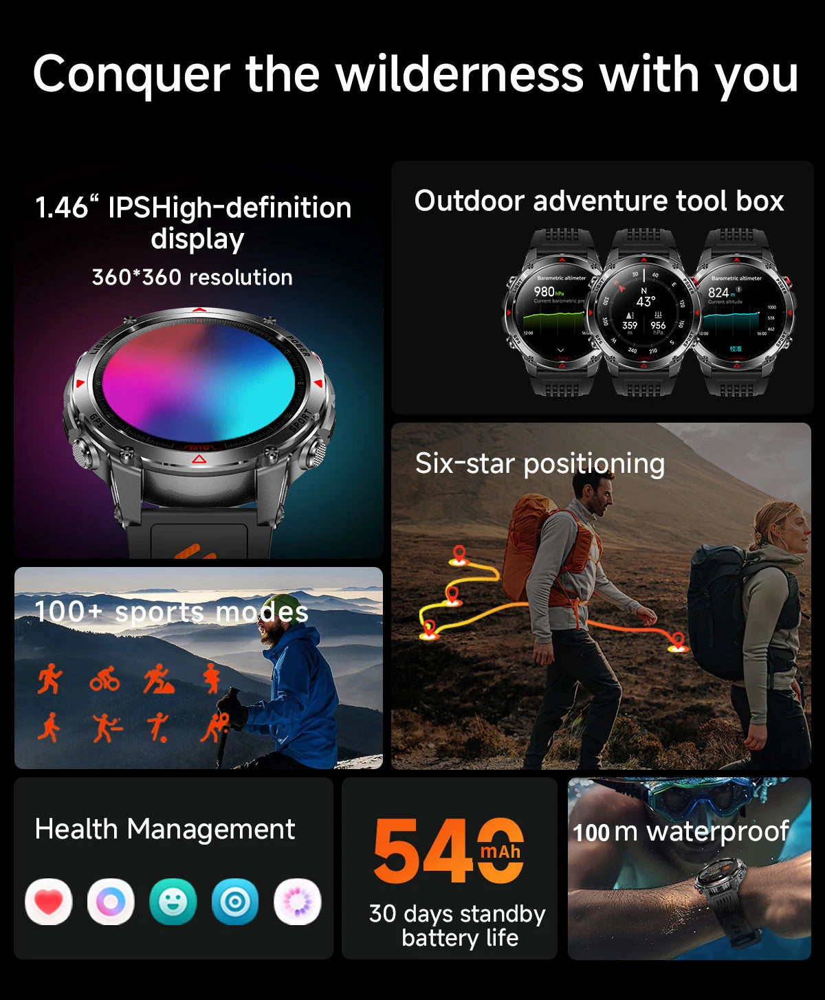 2025 New Military T-Rex 3 GPS Sports SmartWatch Compass Altimeter IP69K Waterproof Battery Call heart rate Fitness Bracelet Men.