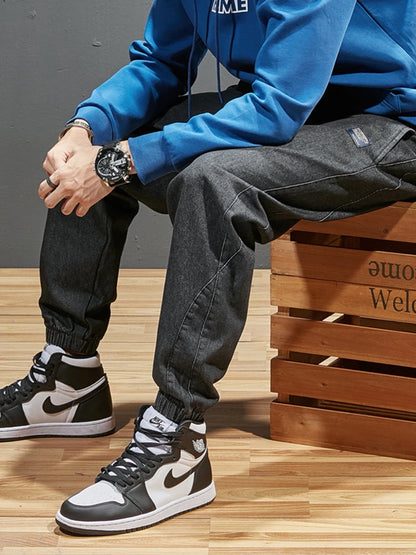 Big Size Men's Jogger Jeans 6XL 7XL 8XL Streetwear Black Blue Casual Denim Cargo Pants Stretch Cotton Taper Jeans Baggy Trousers.